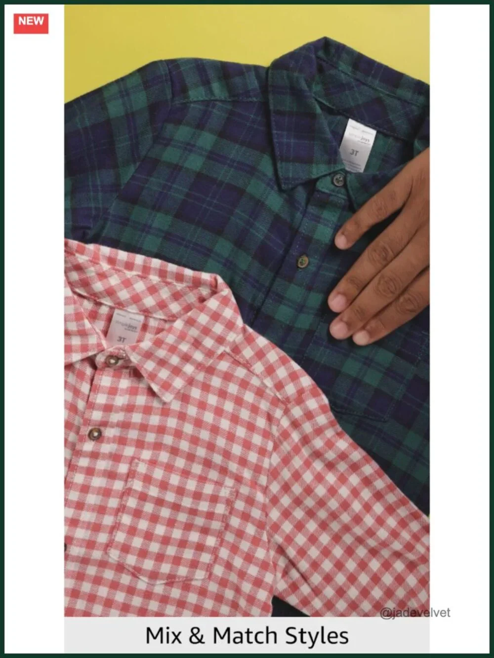 Boys Long-Sleeve Woven Shirt Pack of 2 Button Down Plaid